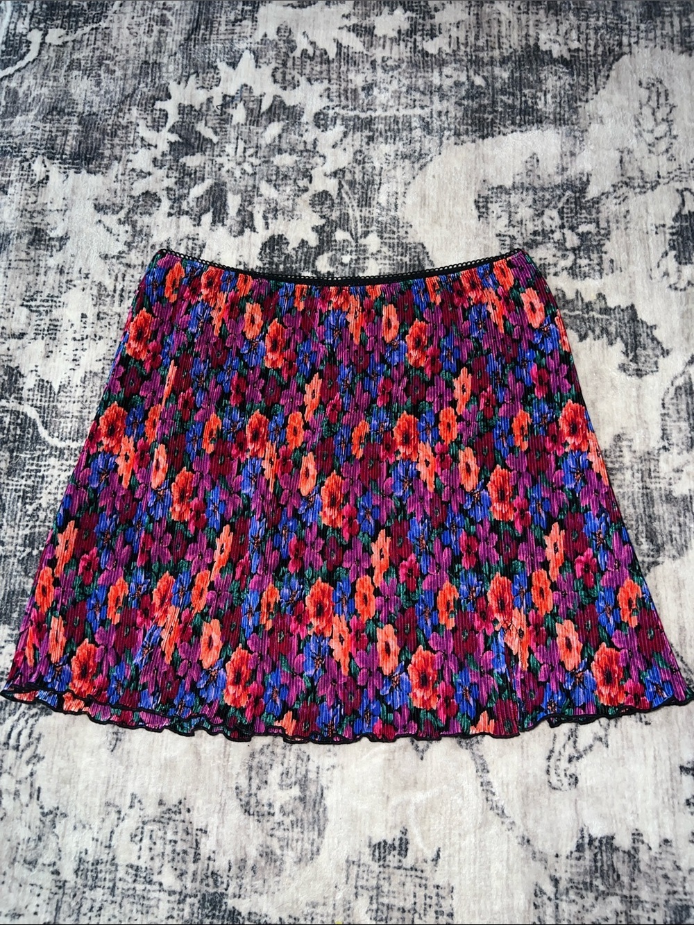 wild fable Multicolor Floral Pleated Mini Skirt